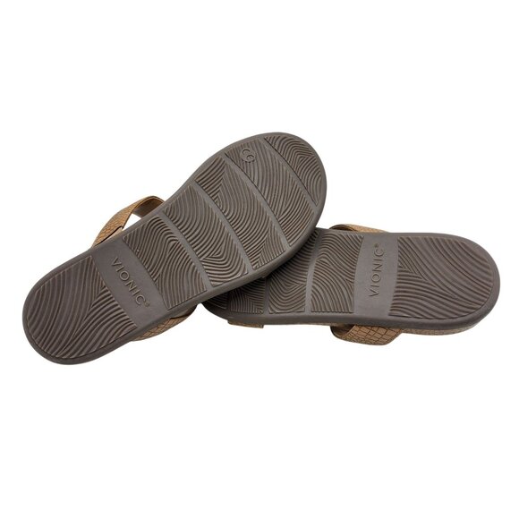 Vionic Womens Serra T-Strap Slip On Sandals - Picture 7 of 7